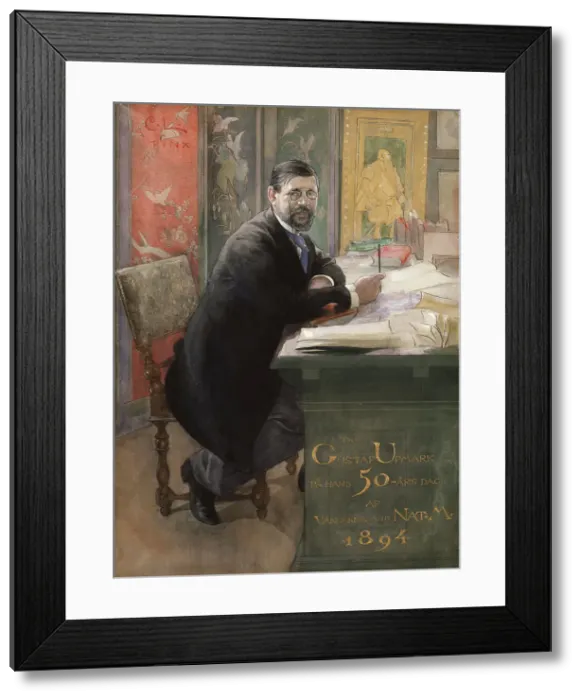 Framed Print : Gustaf Upmark, director of the Nationalmuseum, 1894. Creator: Carl Larsson Framed Print : Gustaf Upmark, director of the Nationalmuseum, 1894. Creator: Carl Larsson
