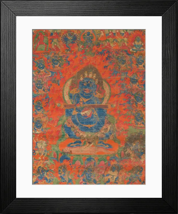 Framed Print : Thangka of Panjaranatha Mahakala (Gur Gonpo), 18th century. Creator: Tibetan culture Framed Print : Thangka of Panjaranatha Mahakala (Gur Gonpo), 18th century. Creator: Tibetan culture