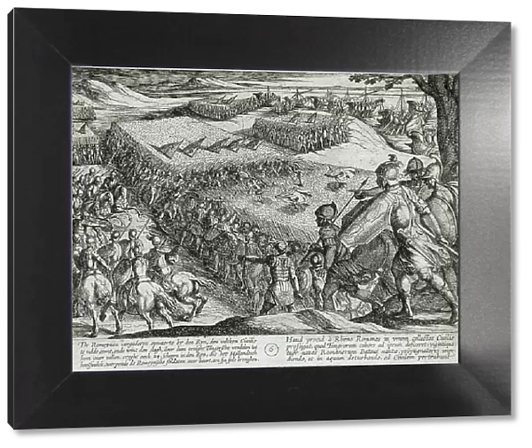 Romans Defeated near the Rhine, Publshed 1612. Creator: Antonio Tempesta