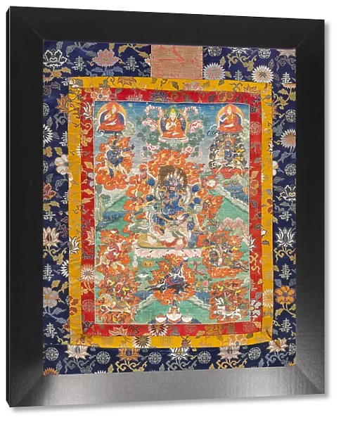 Thangka of the six-armed Mahakala, 19th century. Creator: Tibetan culture