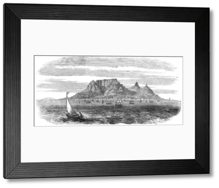 Framed Print : Table Bay and Table Mountain, Cape of Good Hope, 1860. Creator: Unknown Framed Print : Table Bay and Table Mountain, Cape of Good Hope, 1860. Creator: Unknown