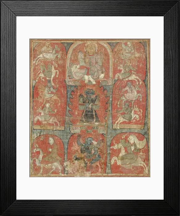 Framed Print : Thangka of Panjaranatha Mahakala (Gur Gonpo), 13th century. Creator: Tibetan culture Framed Print : Thangka of Panjaranatha Mahakala (Gur Gonpo), 13th century. Creator: Tibetan culture
