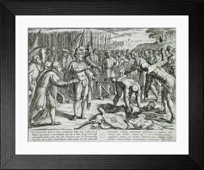 Framed Print : German Envoys Visit Civilis, Publshed 1612. Creator: Antonio Tempesta Framed Print : German Envoys Visit Civilis, Publshed 1612. Creator: Antonio Tempesta