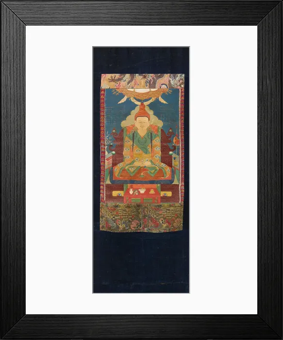 Framed Print : Thangka of the Tibetan king Songtsen Gampo, 18th century. Creator: Tibetan culture Framed Print : Thangka of the Tibetan king Songtsen Gampo, 18th century. Creator: Tibetan culture