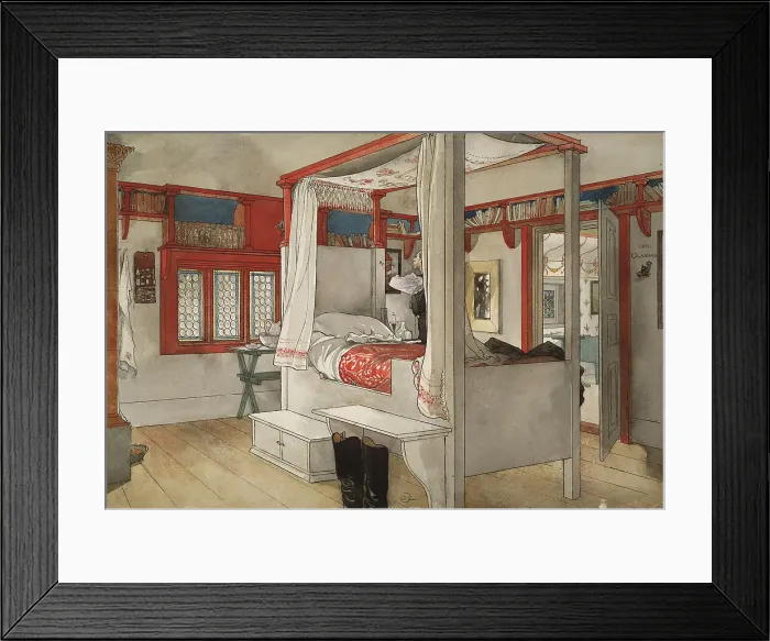 Framed Print : Daddy's Room. From A Home (26 watercolours), c19th century. Creator: Carl Larsson Framed Print : Daddy's Room. From A Home (26 watercolours), c19th century. Creator: Carl Larsson