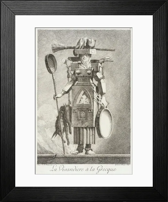 Framed Print : La Vivandière à la Grecque, 1771. Creator: Bossi Framed Print : La Vivandière à la Grecque, 1771. Creator: Bossi