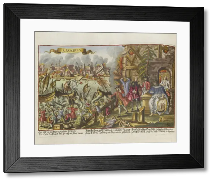 Framed Print : The 1755 Lisbon earthquake. From the Augsburgische Sammlung by J. M. Roth, 1756. Creator: Anonymous. The 1755 Lisbon earthquake. From the Augsburgische Sammlung by J. M. Roth, 1756. Creator: Anonymous Framed Print : The 1755 Lisbon earthquake. From the Augsburgische Sammlung by J. M. Roth, 1756. Creator: Anonymous. The 1755 Lisbon earthquake. From the Augsburgische Sammlung by J. M. Roth, 1756. Creator: Anonymous