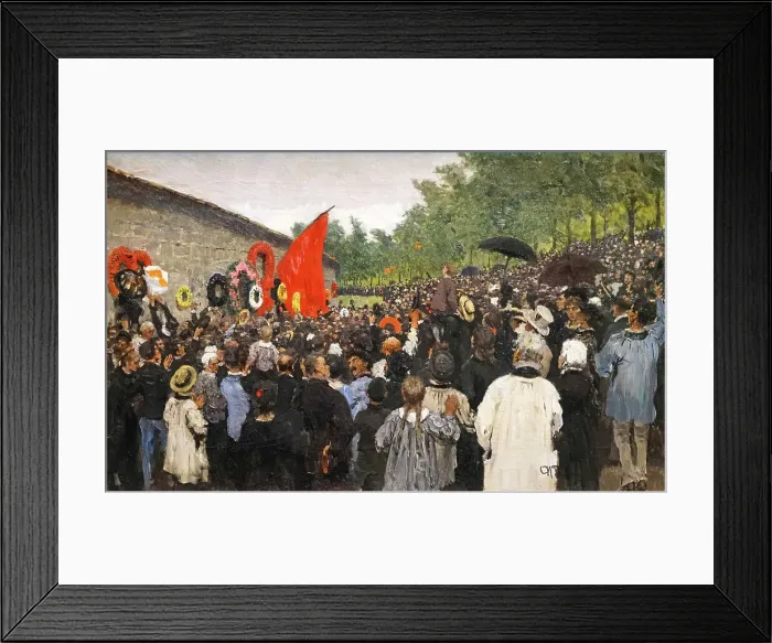 Framed Print : The Annual Memorial Meeting at the Pere-Lachaise Cemetery in Paris, 1883. Creator: Repin, Ilya Yefimovich (1844-1930) Framed Print : The Annual Memorial Meeting at the Pere-Lachaise Cemetery in Paris, 1883. Creator: Repin, Ilya Yefimovich (1844-1930)