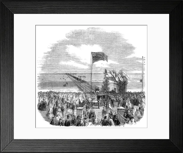Framed Print : The Opening of Southport Pier, 1860. Creator: Unknown Framed Print : The Opening of Southport Pier, 1860. Creator: Unknown