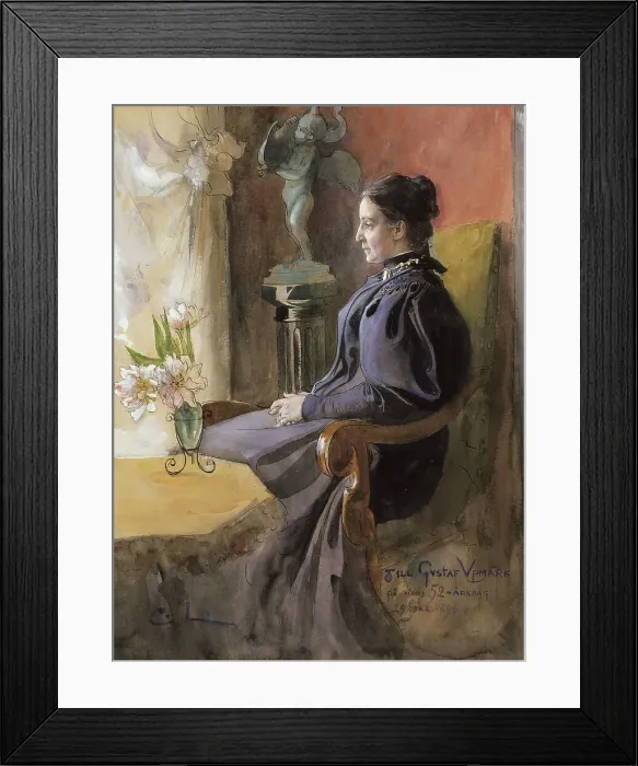 Framed Print : Eva Upmark, 1852-1944, born Kindstrand, 1896. Creator: Carl Larsson Framed Print : Eva Upmark, 1852-1944, born Kindstrand, 1896. Creator: Carl Larsson