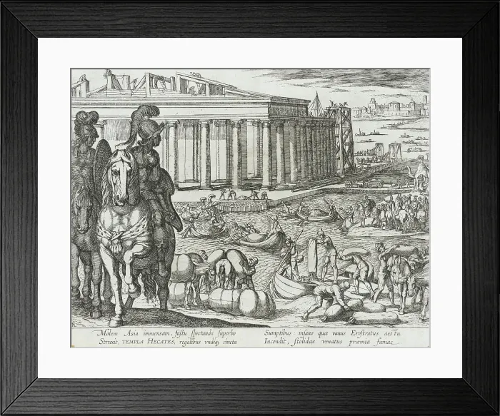 Framed Print : The Temple of Diana at Ephesus, published 1610. Creator: Antonio Tempesta Framed Print : The Temple of Diana at Ephesus, published 1610. Creator: Antonio Tempesta