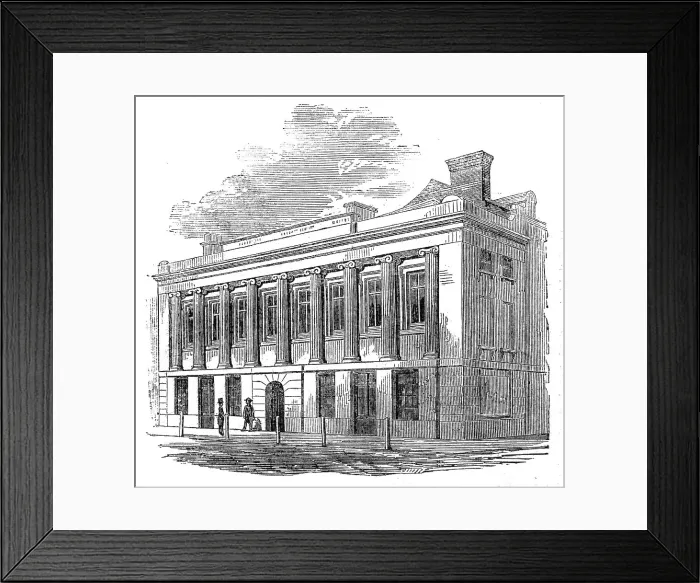 Framed Print : Fareham Institution Hall and Corn Exchange, 1860. Creator: Unknown Framed Print : Fareham Institution Hall and Corn Exchange, 1860. Creator: Unknown