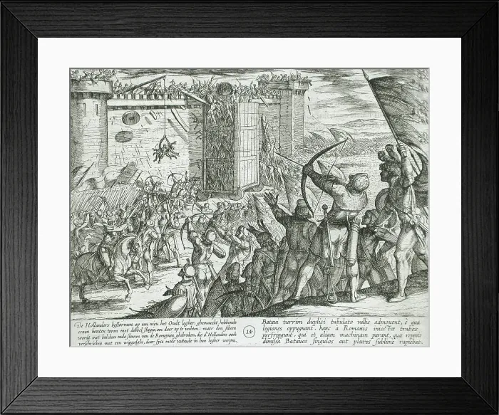Framed Print : New Attack on the Fortress, Publshed 1612. Creator: Antonio Tempesta Framed Print : New Attack on the Fortress, Publshed 1612. Creator: Antonio Tempesta
