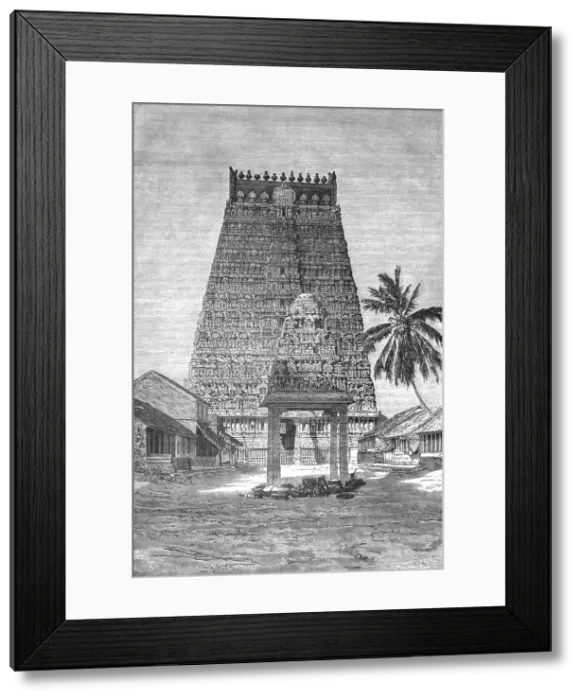 Framed Print : The Chief Gopuram of Combaconum; Notes on the Ancient Temples of India, 1875. Creator: Unknown Framed Print : The Chief Gopuram of Combaconum; Notes on the Ancient Temples of India, 1875. Creator: Unknown
