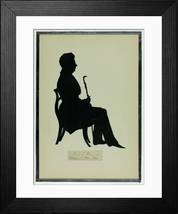 Framed Print : John L. Hammond Seated, 1841. Creator: Auguste Amant Constant Fidele Edouart Framed Print : John L. Hammond Seated, 1841. Creator: Auguste Amant Constant Fidele Edouart