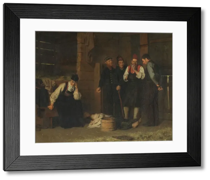 Framed Print : Confrontation, 1878. Creator: Carl Frederik Sundt-Hansen Framed Print : Confrontation, 1878. Creator: Carl Frederik Sundt-Hansen