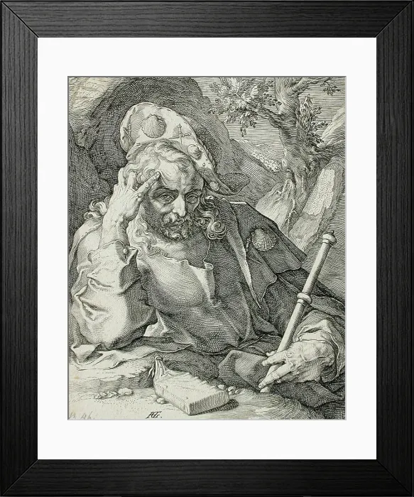 Framed Print : Saint James the Greater, 1589. Creator: Hendrik Goltzius Framed Print : Saint James the Greater, 1589. Creator: Hendrik Goltzius