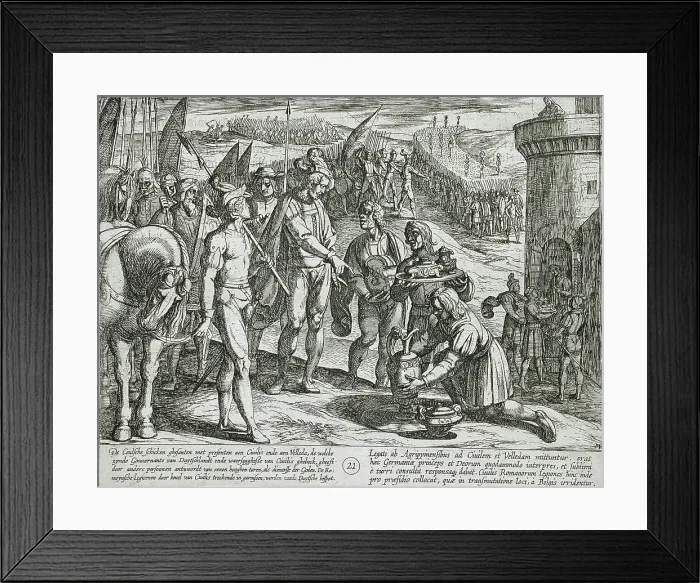 Framed Print : Envoys from Cologne Bring Presents to Civilis, Publshed 1612. Creator: Antonio Tempesta Framed Print : Envoys from Cologne Bring Presents to Civilis, Publshed 1612. Creator: Antonio Tempesta