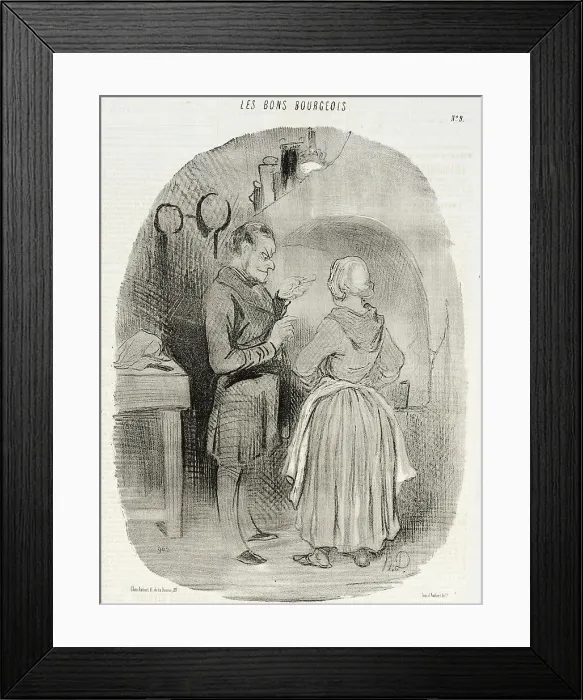 Framed Print : Le jaune d'oeuf n'a pas été assez battu... 1846. Creator: Honore Daumier Framed Print : Le jaune d'oeuf n'a pas été assez battu... 1846. Creator: Honore Daumier