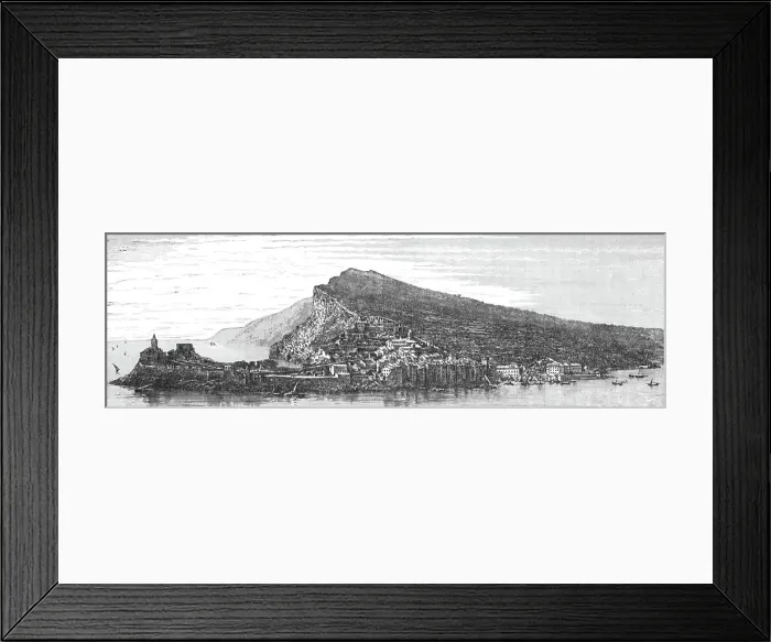 Framed Print : Panorama of Portovenere; The Gulf of Spezia, 1875. Creator: Unknown Framed Print : Panorama of Portovenere; The Gulf of Spezia, 1875. Creator: Unknown