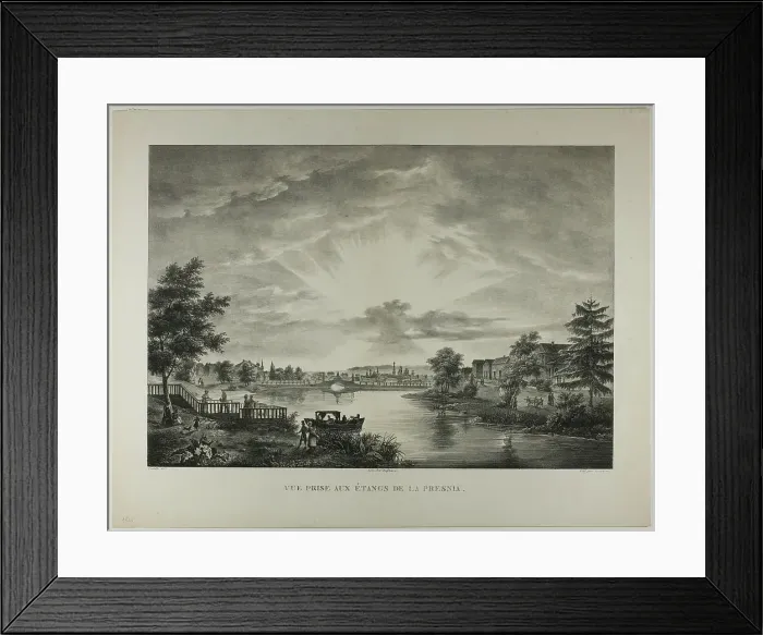 Framed Print : View Taken from the Pools of the Presnia, 1833. Creator: Augustin François Lemaître Framed Print : View Taken from the Pools of the Presnia, 1833. Creator: Augustin François Lemaître