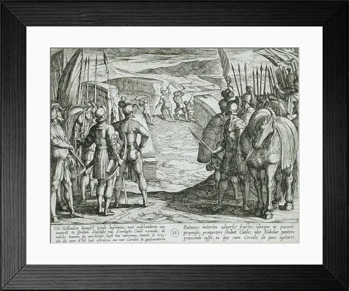 Framed Print : The Dutch Become Afraid and Begin Peace Talks, Publshed 1612. Creator: Antonio Tempesta Framed Print : The Dutch Become Afraid and Begin Peace Talks, Publshed 1612. Creator: Antonio Tempesta