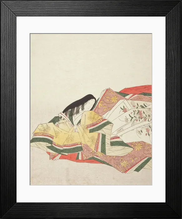Framed Print : Poetess (image 1 of 2), c1800. Creator: Hosoda Eishi Framed Print : Poetess (image 1 of 2), c1800. Creator: Hosoda Eishi