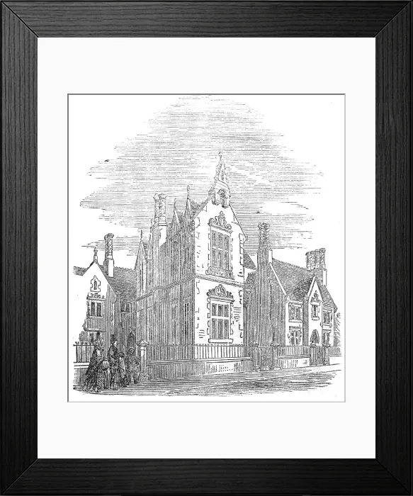 Framed Print : St. Chad's new schools, Shrewsbury, 1860. Creator: Unknown Framed Print : St. Chad's new schools, Shrewsbury, 1860. Creator: Unknown
