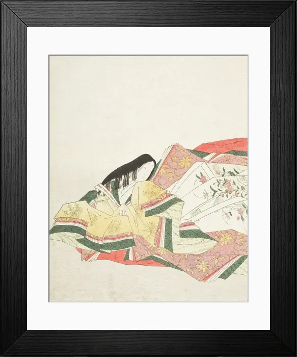 Framed Print : Poetess (image 2 of 2), c1800. Creator: Hosoda Eishi Framed Print : Poetess (image 2 of 2), c1800. Creator: Hosoda Eishi