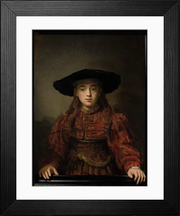Framed Print : The Girl in a Picture Frame (The Jewish Bride), 1641. Creator: Rembrandt van Rhijn (1606-1669) Framed Print : The Girl in a Picture Frame (The Jewish Bride), 1641. Creator: Rembrandt van Rhijn (1606-1669)