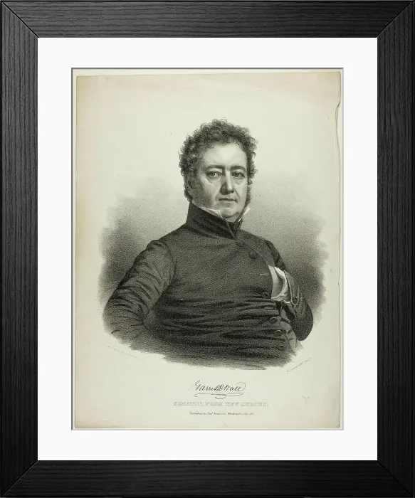 Framed Print : Garrett D. Wall, Senator from New Jersey, c. 1840. Creator: Charles Fenderich Framed Print : Garrett D. Wall, Senator from New Jersey, c. 1840. Creator: Charles Fenderich
