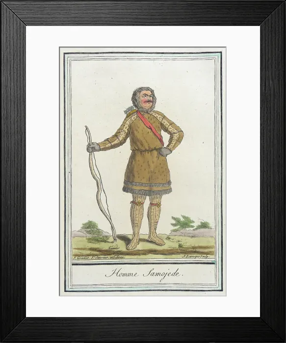 Framed Print : Costumes de Différents Pays, Homme Samojede, c1797. Creators: Jacques Grasset de Saint-Sauveur, LF Labrousse Framed Print : Costumes de Différents Pays, Homme Samojede, c1797. Creators: Jacques Grasset de Saint-Sauveur, LF Labrousse