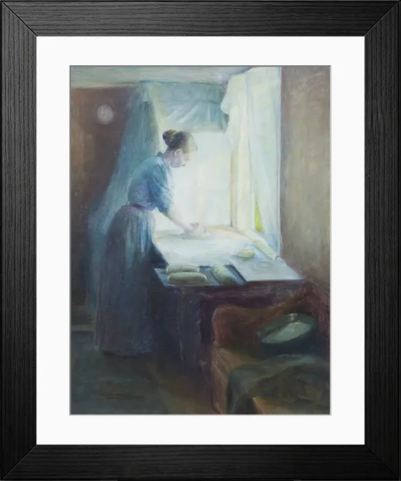 Framed Print : Bread-Baking, 1895. Creator: Charlotte Mannheimer Framed Print : Bread-Baking, 1895. Creator: Charlotte Mannheimer
