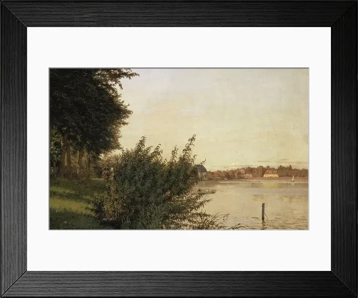 Framed Print : Dosseringen seen toward Österbro, 1836. Creator: Christen Kobke Framed Print : Dosseringen seen toward Österbro, 1836. Creator: Christen Kobke