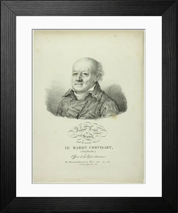 Framed Print : Portrait of Jean-Nicolas, Baron Corvisart, 1822. Creator: Julien Leopold Boilly Framed Print : Portrait of Jean-Nicolas, Baron Corvisart, 1822. Creator: Julien Leopold Boilly