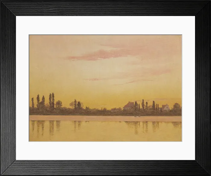 Framed Print : Dosseringen seen from the Sea, 1837. Creator: Christen Kobke Framed Print : Dosseringen seen from the Sea, 1837. Creator: Christen Kobke