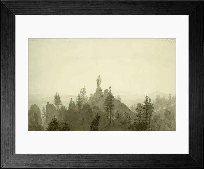 Framed Print : Statue of the Madonna in the Mountains, 1804. Creator: Caspar David Friedrich Framed Print : Statue of the Madonna in the Mountains, 1804. Creator: Caspar David Friedrich