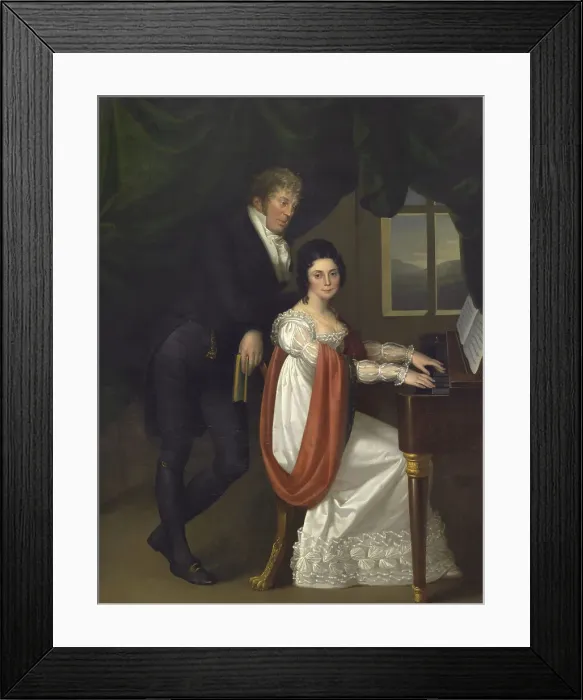 Framed Print : The music lesson, 1826. Creator: Rieder, Wilhelm August (1796-1880) Framed Print : The music lesson, 1826. Creator: Rieder, Wilhelm August (1796-1880)
