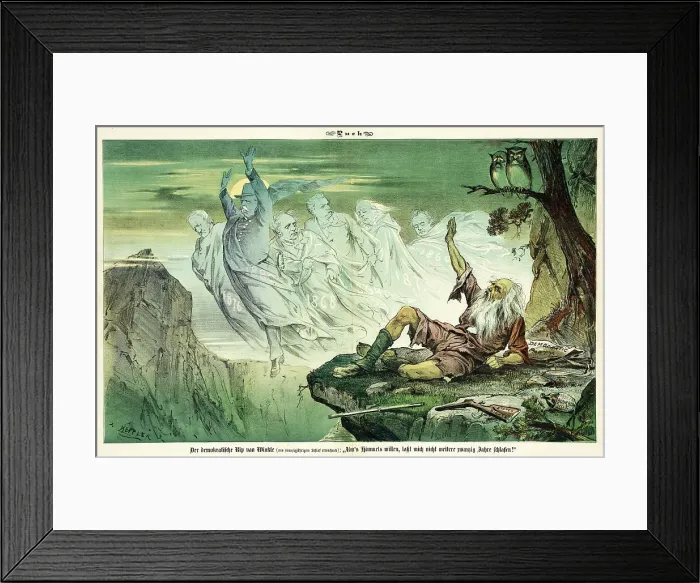 Framed Print : Cartoon from Puck, between 1880 and 1889. Creators: Joseph Keppler, Bernhard Gillam Framed Print : Cartoon from Puck, between 1880 and 1889. Creators: Joseph Keppler, Bernhard Gillam