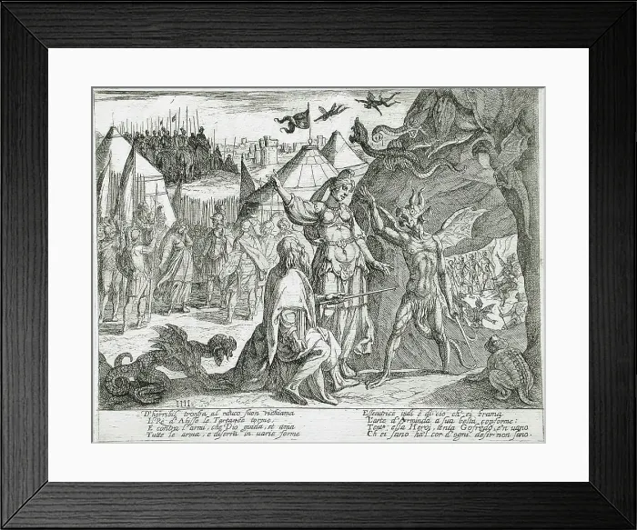 Framed Print : Canto IV, 16th century. Creator: Antonio Tempesta Framed Print : Canto IV, 16th century. Creator: Antonio Tempesta