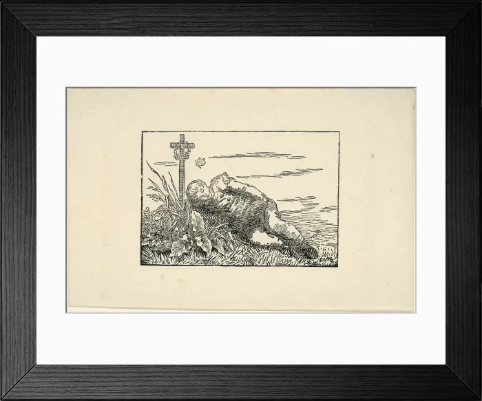 Framed Print : Young Man Lying on a Grave, 1803-04. Creator: Caspar David Friedrich Framed Print : Young Man Lying on a Grave, 1803-04. Creator: Caspar David Friedrich