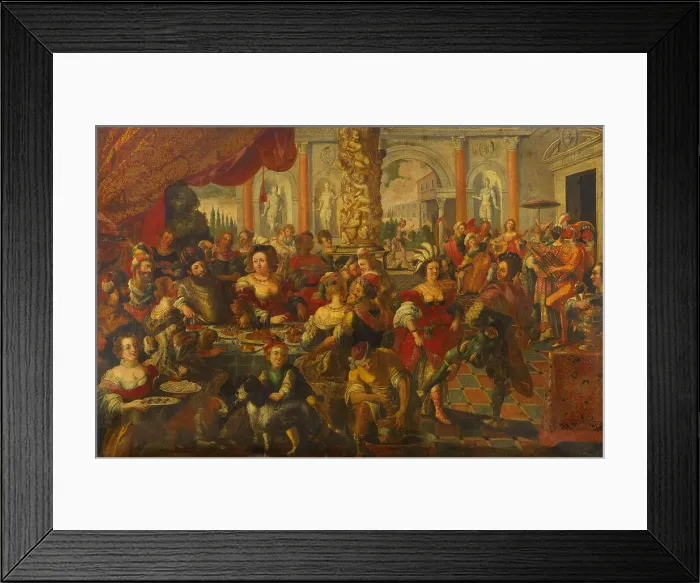 Framed Print : The Parable of the Rich Man and the Beggar Lazarus. Creator: Kessler, Stephan (1622-1700) Framed Print : The Parable of the Rich Man and the Beggar Lazarus. Creator: Kessler, Stephan (1622-1700)