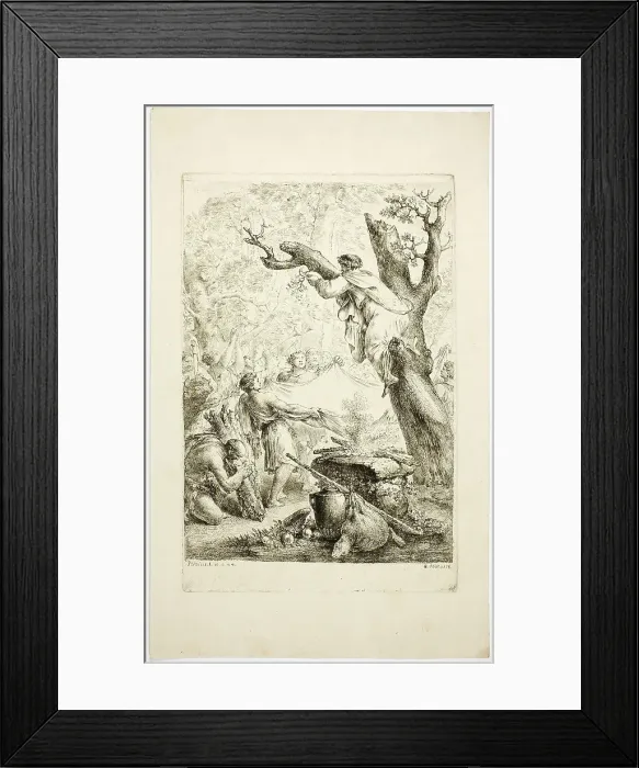 Framed Print : Scene from Pliny, 1776. Creator: Christian Bernhard Rode Framed Print : Scene from Pliny, 1776. Creator: Christian Bernhard Rode