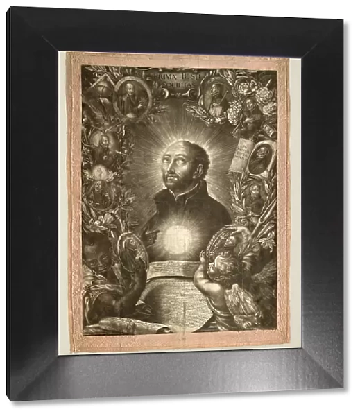 Thesis-Sheet showing Saint Ignatius of Loyola, November 15, 1696. Creator: Elias Christoph Heiss