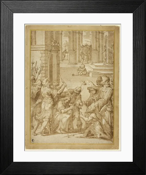 Framed Print : Crowning of Thorns, n.d. Creators: Christoph Schwarz, Joannes Stradanus, Jan Swart Van Groningen Framed Print : Crowning of Thorns, n.d. Creators: Christoph Schwarz, Joannes Stradanus, Jan Swart Van Groningen