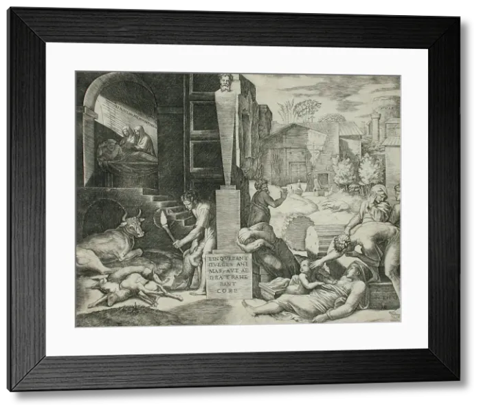 Framed Print : The Morbetto, between circa 1515 and circa 1516. Creator: Marcantonio Raimondi Framed Print : The Morbetto, between circa 1515 and circa 1516. Creator: Marcantonio Raimondi