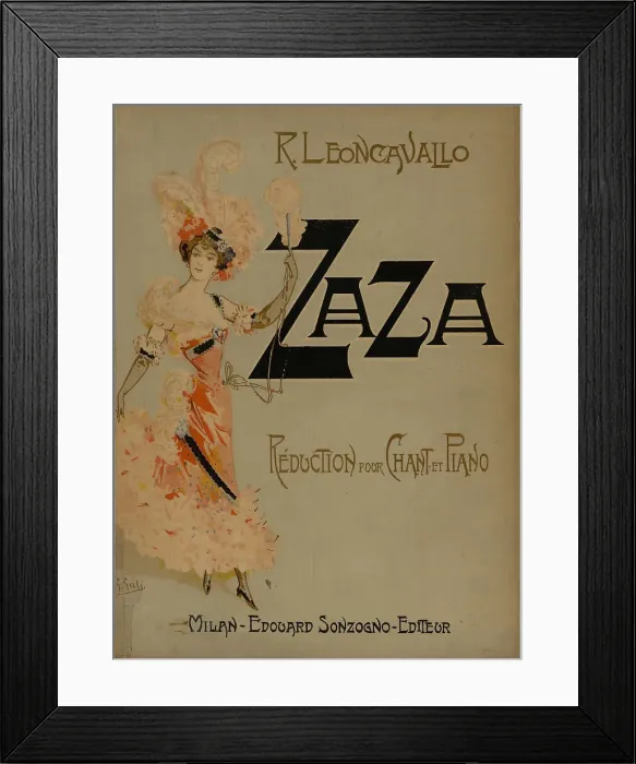 Framed Print : The piano score of the opera Zazà by Ruggiero Leoncavallo, 1919. Creator: Anonymous Framed Print : The piano score of the opera Zazà by Ruggiero Leoncavallo, 1919. Creator: Anonymous