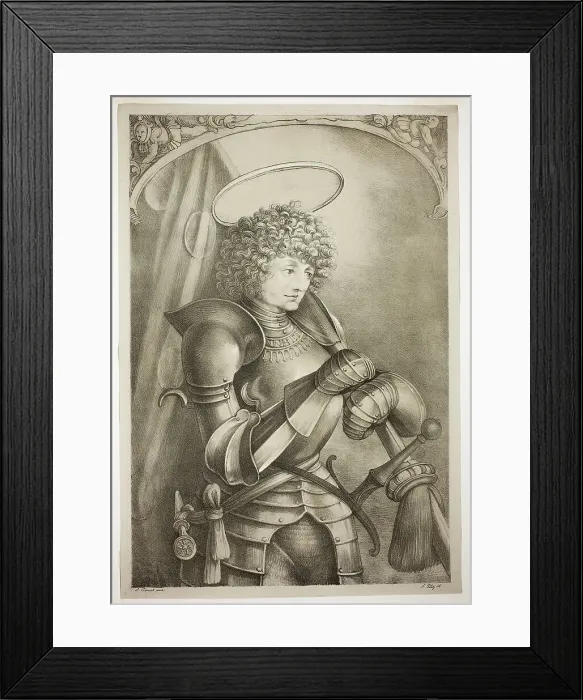 Framed Print : Saint George in Armor, n.d. Creator: Ferdinand Piloty Framed Print : Saint George in Armor, n.d. Creator: Ferdinand Piloty