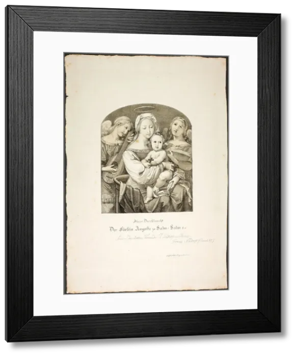 Framed Print : Madonna with the Christ Child, 1826. Creators: Franz Johann Heinrich Nadorp, Virgin Mary Framed Print : Madonna with the Christ Child, 1826. Creators: Franz Johann Heinrich Nadorp, Virgin Mary