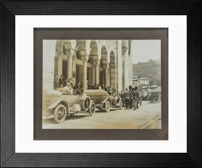 Framed Print : The reception of the Archduke Franz Ferdinand (1863-1914) in Sarajevo shortly before his... 1914. Creator: Anonymous Framed Print : The reception of the Archduke Franz Ferdinand (1863-1914) in Sarajevo shortly before his... 1914. Creator: Anonymous